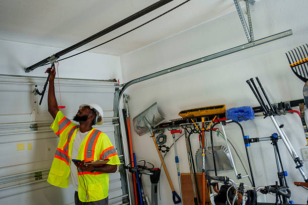Professional Garage Door Panel Replacement technician working in Wrens, GA
